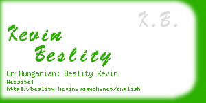 kevin beslity business card